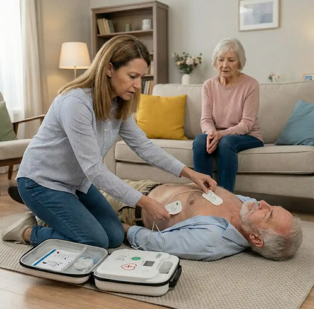 Coloca los electrodos